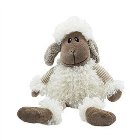 HEITMANN DECO - Butoir de porte en forme de mouton avec jambes d'elfe - Blanc/marron - Environ 26 cm - 1 kg
