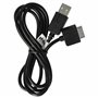 vhbw Câble USB compatible avec Sony Playstation Portable Go PSP-N1003, PSP-N1004 console - câble de données 2 en 1 / chargement 