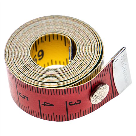 vhbw Ruban de mesure avec bouton pression - Mètre ruban de couturière
