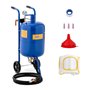 MSW Sableuse Mobile Pneumatique Aérogommeuse Mini Petite Machine À Sabler Machine Appareil De Sablage Portative MSW-MS40A (40 l
