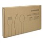 Navaris Set Couverts en Bois - Lot 100x Fourchette 50x Couteau 50x Cuillère en Bois de Bouleau - 100% Naturel Biodégradable et É