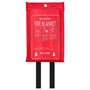 Navaris Couverture Anti-Feu - Bâche Ignifuge Anti-Incendie 1,2 x 1,2 m en Fibre de Verre - Protection pour Cuisine Bureau Maison