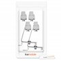 kwmobile 4X Module Keystone RJ45 Cat 6a - Modules de Brassage pour Branchement Câble RJ45 - Connecteur Blindé avec Support pour 