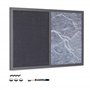 Navaris Tableau affichage mixte 60 x 40 cm - Tableau noir magnétique et tableau textile avec aimants punaises marker kit de fixa
