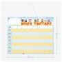 Navaris Tableau Magnétique Organiseur - Semainier 40x32cm pour Planning Repas Activités avec Marqueur Suspension Mural et 98x Ai