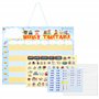Navaris Tableau Magnétique Organiseur - Semainier 40x32cm pour Planning Repas Activités avec Marqueur Suspension Mural et 98x Ai