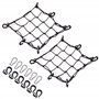 Navaris Lot 2 Filets Moto – 2X Filet araignée avec 12 Crochets en Plastiques et 6 mousquetons – 39