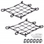 Navaris Lot 2 Filets Moto – 2X Filet araignée avec 12 Crochets en Plastiques et 6 mousquetons – 39,88 x 39,88 cm Transport Casqu