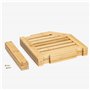 Navaris Étagère de Cuisine en Bambou – Meuble 3 Niveaux 25,5 x 25,5 x 24 cm Salle de Bain Salon – Rangement pour Bols Assiettes 
