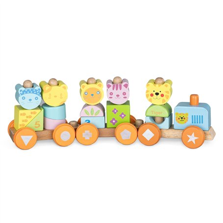 Navaris Jouet Train en Bois - Jeu Train 33