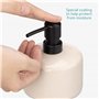 Navaris Set accessoires salle de bain - Distributeur savon liquide céramique avec porte brosse à dent soucoupe pour savon - Disp