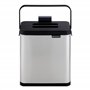 Navaris Poubelle Collecte déchets Cuisine - Bac Poubelle 3L avec Couvercle poignée Seau - Collecteur 21,2 x 20,5 x 13 cm Fixatio