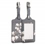 kwmobile 2X Étiquette Bagage pour Valise - Lot 2X Tag Porte-étiquette pour Valise et Sac de Voyage avec Carte nom adresse numéro
