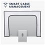 kwmobile Housse écran Ordinateur Compatible avec 27-28" Moniteur - Protection d'écran PC - Noir-Orange-Blanc
