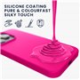 kwmobile Housse Compatible avec Apple iPhone 14 Coque - Coque de téléphone Fine avec Finition Douce - Rose Fluo