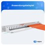 hb-digital Panneau de brassage modulaire 24 ports pour module Keystone RJ45 19" CAT 5 CAT 6 CAT 7 pour armoire réseau LAN Profes