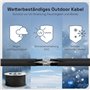 HB-DIGITAL Câble réseau extérieur CAT 7 de 25 m pour pose directe à la terre S/FTP AWG23/1 en cuivre pur - Double gaine en PVC +