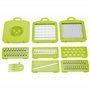 Intirilife Trancheuse de Cuisine en Vert – Trancheuse Multi-tranchants réglable avec différents Accessoires pour Couper, épluche