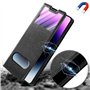 cadorabo Housse Compatible avec Samsung Galaxy Note 10 Plus en Noir COMÈTE - Coque de Protection avec Fermeture magnétique, Fonc