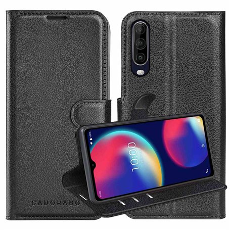 cadorabo Housse Compatible avec WIKO View 4 en Noir DE Jais - Coque de Protection avec Fermeture magnétique