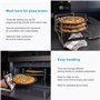 Intirilife Set de plaques à pizza à trois étages avec support - 28 cm de diamètre - 3 plaques à pâtisserie rondes perforées à re