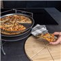 Intirilife Set de plaques à pizza à trois étages avec support - 28 cm de diamètre - 3 plaques à pâtisserie rondes perforées à re