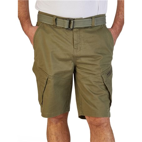 DENIMFY DFPhil Short cargo stretch pour homme avec ceinture Coupe droite Tailles S