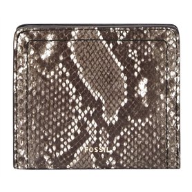 Fossil Portefeuille pour femme - Logan à deux volets en cuir gaufré aspect python SL8264874 - 4" L x 1" l x 3