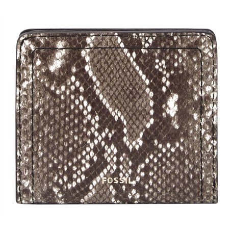 Fossil Portefeuille pour femme - Logan à deux volets en cuir gaufré aspect python SL8264874 - 4" L x 1" l x 3