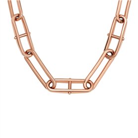 Fossil Collier chaîne Heritage D-Link Fossil en acier inoxydable