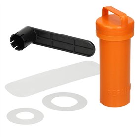 ECD Germany Kit de Réparation pour Planches de Surf Boîte à Rustines Clé à Soupape pour Sup Board Pads de Rechange Set Complet S
