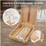 ECD Germany Kit de Peinture 34 pcs avec Acrylique avec Chevalet, 24 Peintures Acryliques, Châssis, Toile, Pinceaux et Accessoire