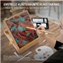 ECD Germany Kit de Peinture 34 pcs avec Acrylique avec Chevalet, 24 Peintures Acryliques, Châssis, Toile, Pinceaux et Accessoire