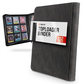 Toploader Binder - Album 9 poches Premium Toploader avec 252 compartiments pour Toploader standard 3''x4'' - Album de cartes à c