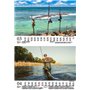 Angelzauber Calendrier mural format A5 pour la pêche et la pêche 2025 – Contenu : 1 calendrier, 1 carte de Noël (2 pièces au tot