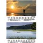 Angelzauber Calendrier mural format A5 pour la pêche et la pêche 2025 – Contenu : 1 calendrier, 1 carte de Noël (2 pièces au tot