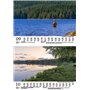 Angelzauber Calendrier mural format A5 pour la pêche et la pêche 2025 – Contenu : 1 calendrier, 1 carte de Noël (2 pièces au tot