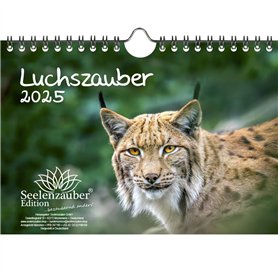 Luchszauber Calendrier DIN A5 pour lynx 2025 – Coffret cadeau Contenu : 1 calendrier