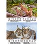 Luchszauber Calendrier DIN A5 pour lynx 2025 – Coffret cadeau Contenu : 1 calendrier, 1 carte de Noël (2 pièces au total)