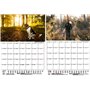 Hundezauber Calendrier 2025 Motif chiens de chasse Format A4 avec 1 calendrier, 1 pendentif de Noël, 1 étiquette de vœux (3 pièc