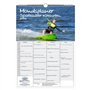 Sportzauber Calendrier familial à 4 colonnes format A3 pour kitesurf surf – Avec 1 calendrier