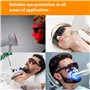 Lunettes de protection Pulse Protect PSA/PPE pour l'épilation au laser et UV, lumière LED et rouge I Lunettes IPL avec protectio