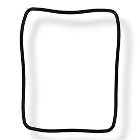 DL-pro Joint de porte rond 4 crochets pour Beko 255440101 Joint OIF 21100 Joint en caoutchouc pour porte de four four cuisinière