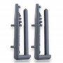 DL-pro Butée de rail de roulement Set 2x arrière 2x avant compatible avec Beko Blomberg Whirlpool Bauknecht Ikea Capuchon de rai