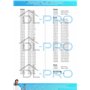 DL-pro Aube de tambour 31 x 6,1 x 4,2 cm pour Candy Hoover Otsein 43005989 - Cale d'entraînement robuste avec 31 trous - Gris - 