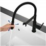 Robinetterie Villeroy & Boch Steel Expert Compact, haute pression, robinet avec fonction de commutation et bec pivotant, robinet