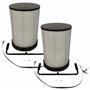 vhbw 2x Filtre à particules fines compatible avec BAMATO AB-1500CF centrale d'aspiration - particules fines avec brosses de nett