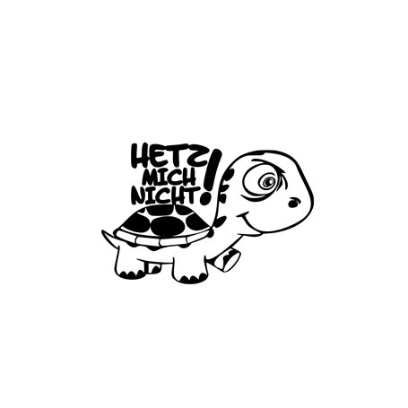 tradercat® Autocollant pour voiture avec inscription « Hetz Mich nicht Tortue » 15 cm x 10 cm Pour toutes les surfaces Fenêtre