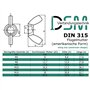 Écrou papillon conforme à la norme DIN 315 | Forme américaine | Acier inoxydable A2 / V2A | M6-25 pièces