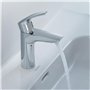 Duravit DuraVelez Robinet de lavabo économe en eau Taille S (hauteur du bec 100 mm) Robinet de lavabo économe en énergie (FreshS